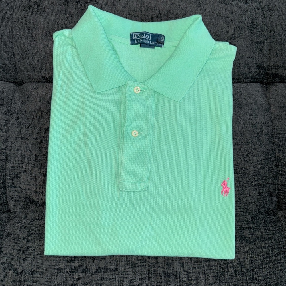 Mint/Pink Polo Ralph Lauren shirt